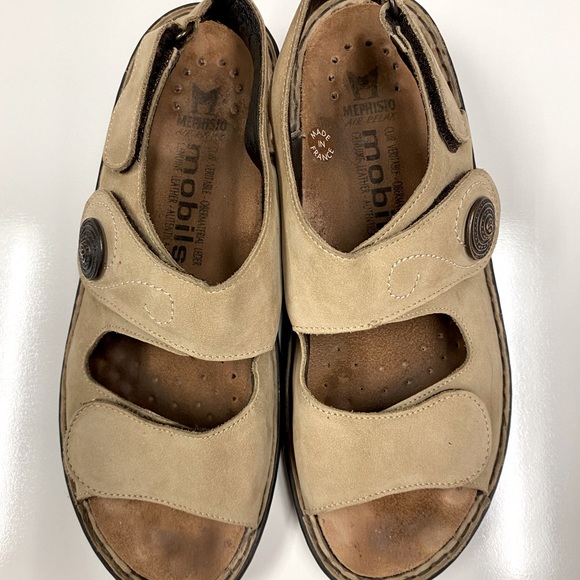 MEPHISTO mobils AIR RELAX women’s genuine leather sandals, Beige 39EU/ U… - Picture 3 of 16